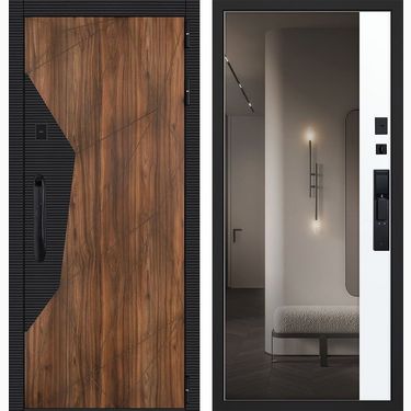 Дверь АСД Сапсан с зеркалом (биометрический замок Smart lock DZ 888)